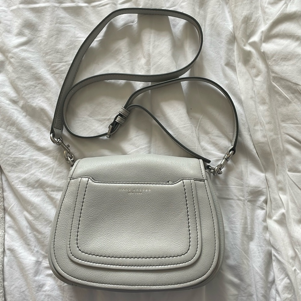 Like New! Marc Jacobs grey leather crossbody